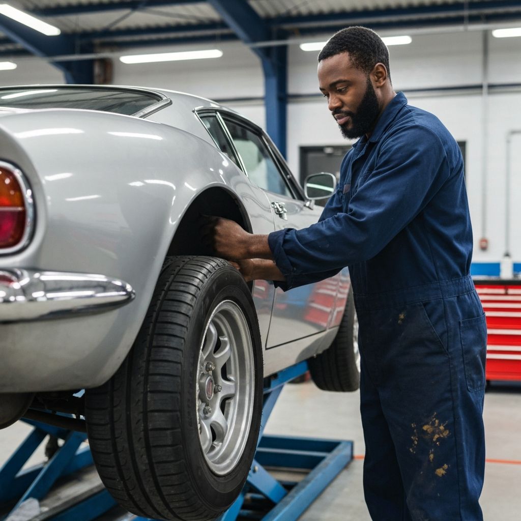 Professional tire installation service